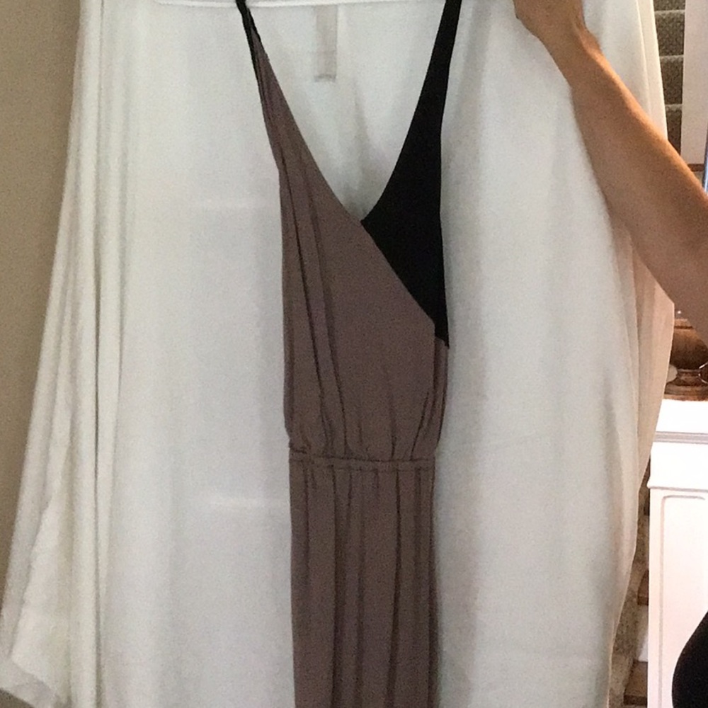 Black tan maxi dress